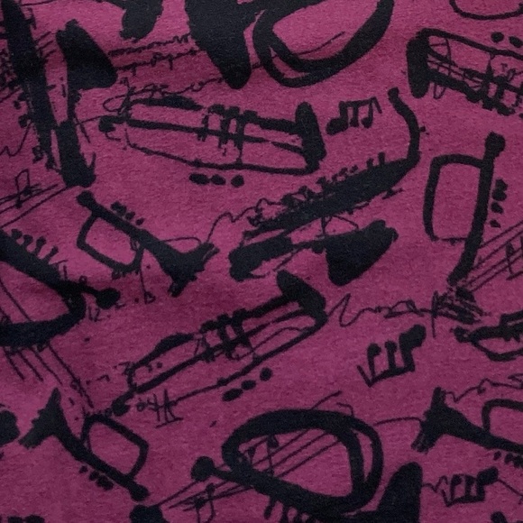 NWT LulaRoe OS Leggings band instruments sax trumpet Women’s One Size New LLR - Picture 2 of 3